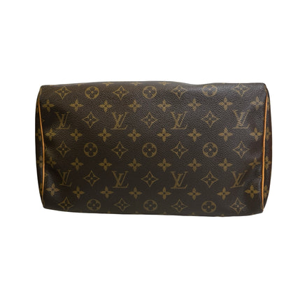 Used LOUIS VUITTON Monogram Canvas Speedy 30 Handbag Brown GHW