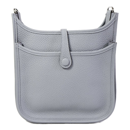 Used HERMES Clemence Leather Evelyne Cross body bag Gris Pantin PHW