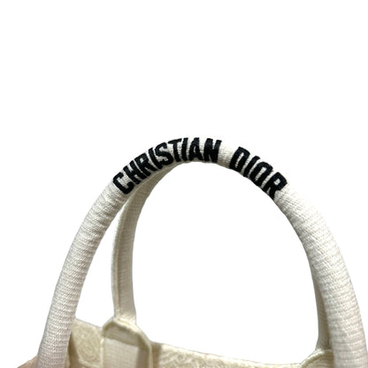 Used DIOR Book Tote Handbag White
