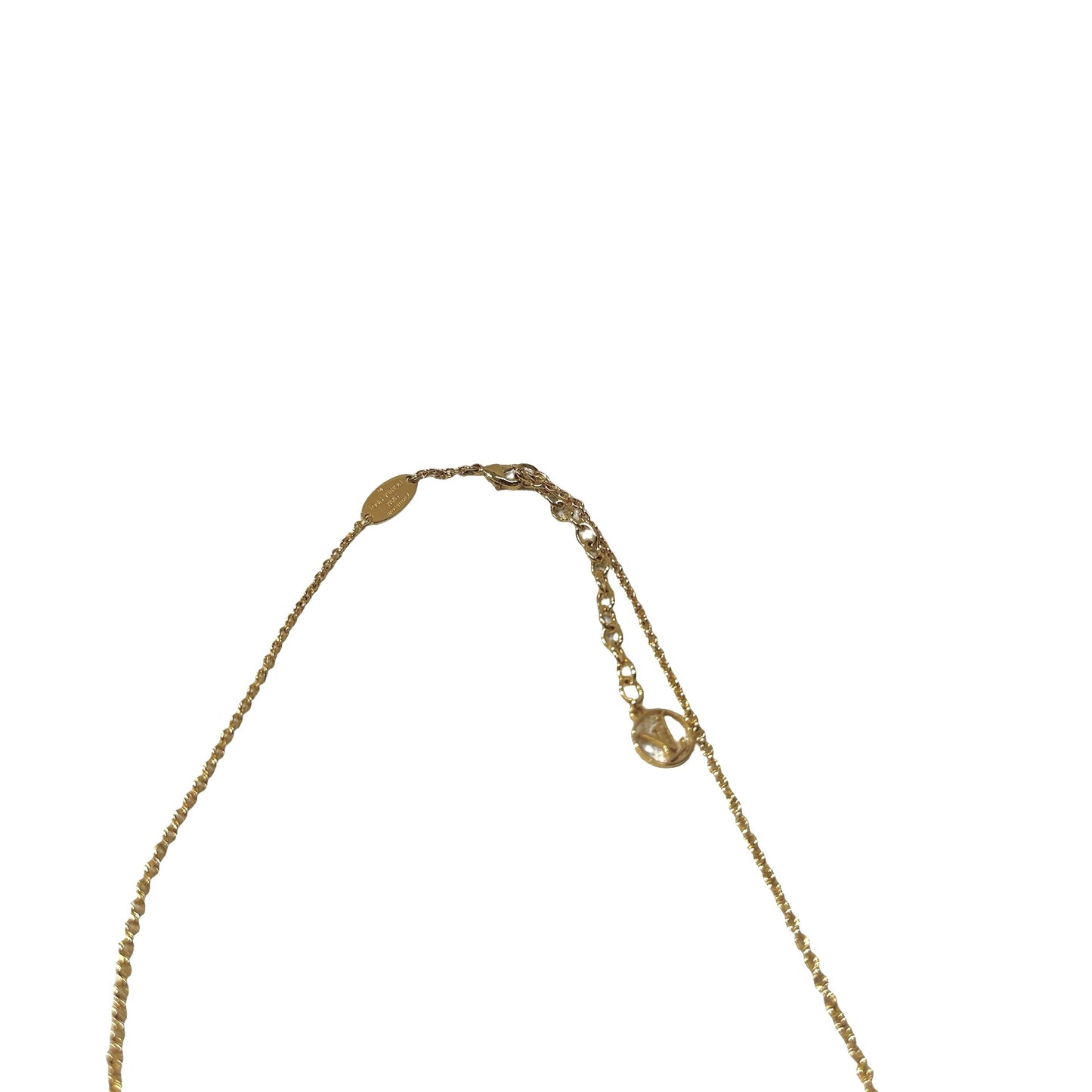New LOUIS VUITTON Logo necklace M00596 Necklace GHW