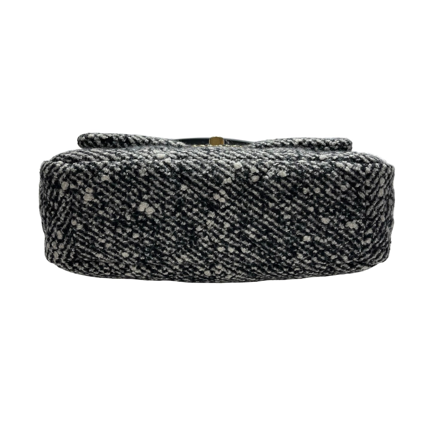 Used CHANEL Tweed Chanel 19 Handbag Black White