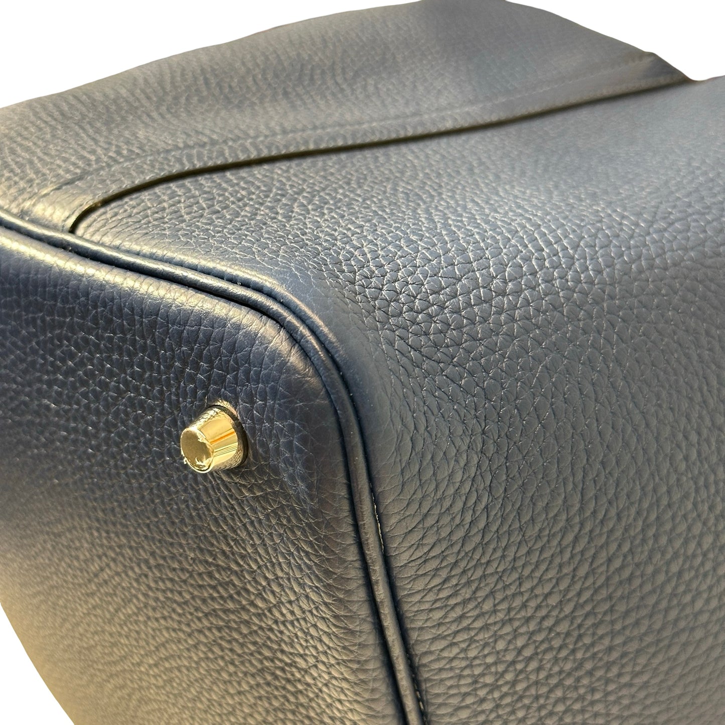 Used HERMÈS Bucket Bag Picotin 22 Navy Blue Purple PHW