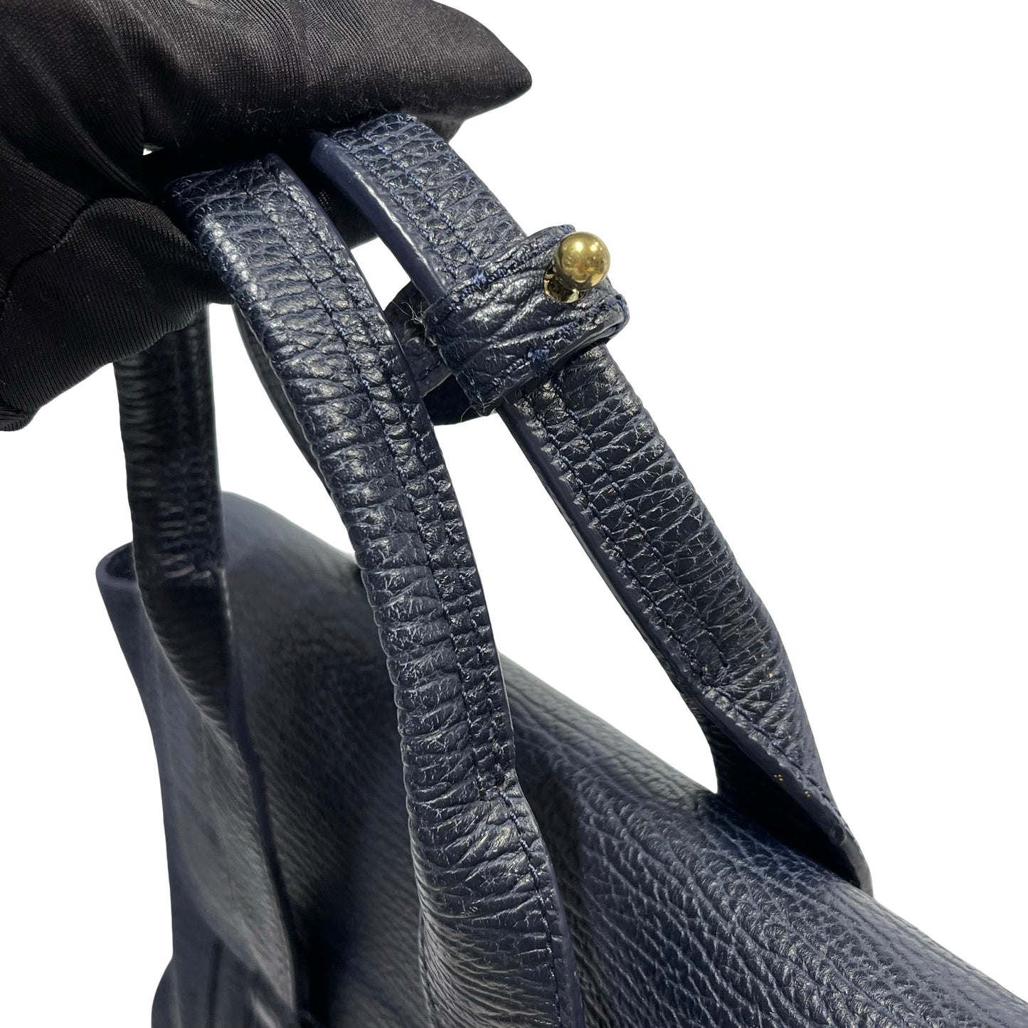 Used 3.1 PHILLIP LIM Textured Leather Pashli Satchel Blue， GHW