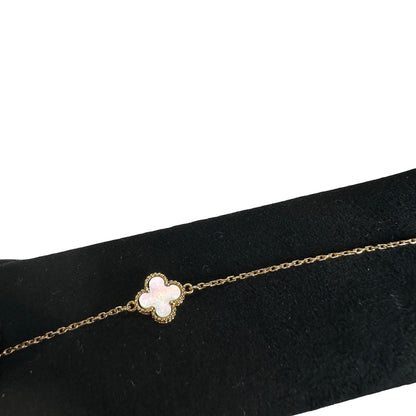 Used VAN CLEEF & ARPELS Mother of Pearl Sweet Alhambra BRACELET White GHW