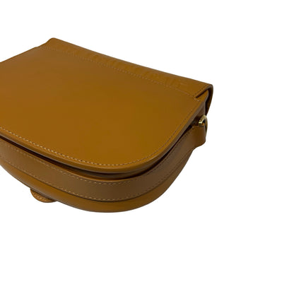 Used CHRISTIAN DIOR Calfskin Leather Bobby Cross Body Bag Brown GHW