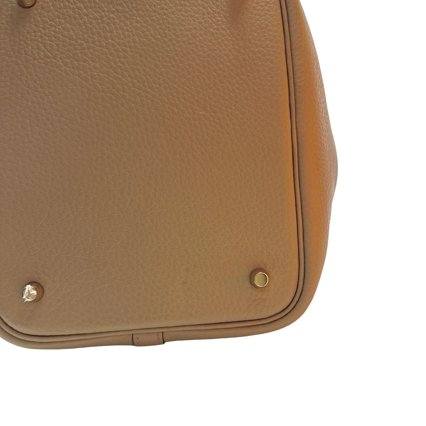 Used HERMÈS TC Picotin 22 Handbag Beige GHW