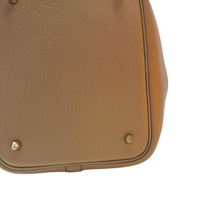 Used HERMÈS TC Picotin 22 Handbag Beige GHW