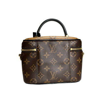 Used LOUIS VUITTON Monogram Reverse Monogram Canvas Vanity PM Monogram/Reverse Monogram Vanity case Brown Light Brown GHW