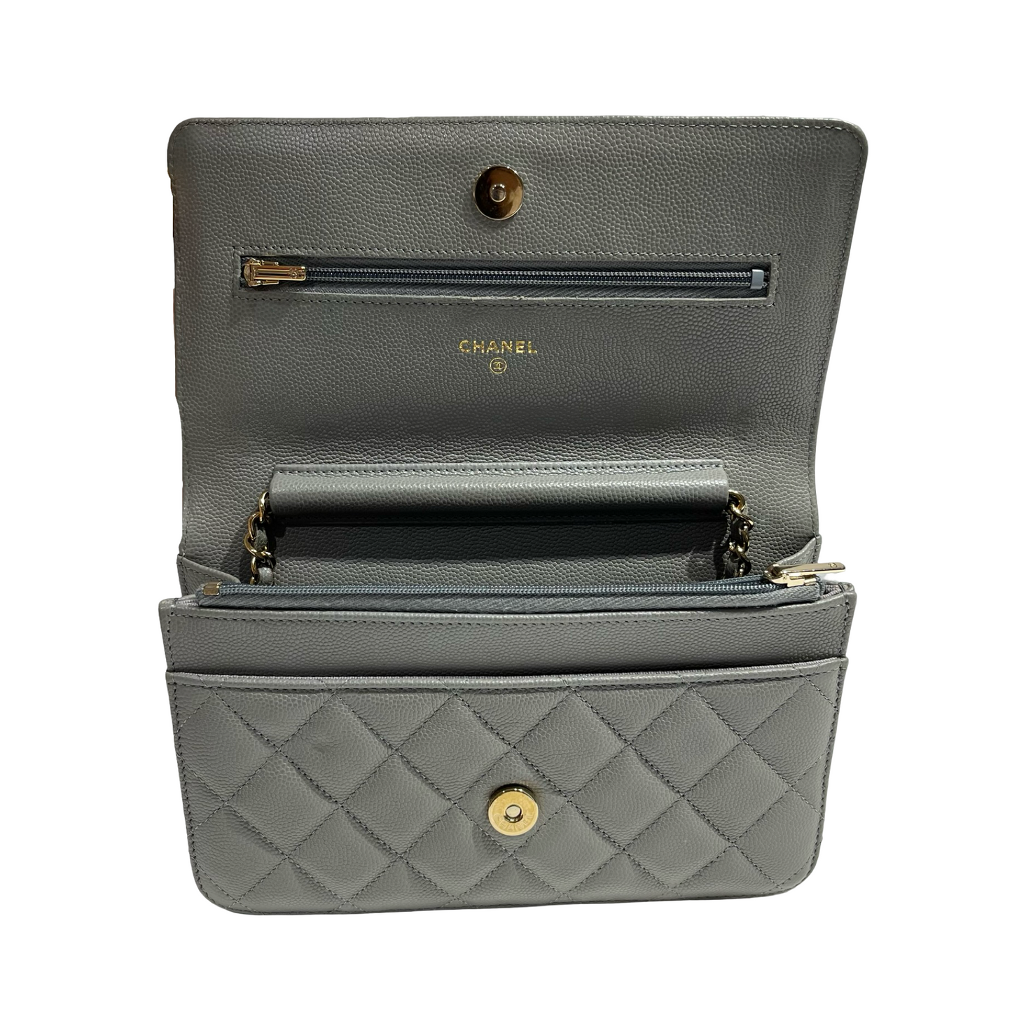 CHANEL WOC GRAY CAVIAR GHW [3000669]