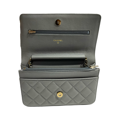 CHANEL WOC GRAY CAVIAR GHW [3000669]