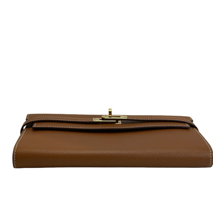 Used HERMES Epsom Kelly Long wallet Gold