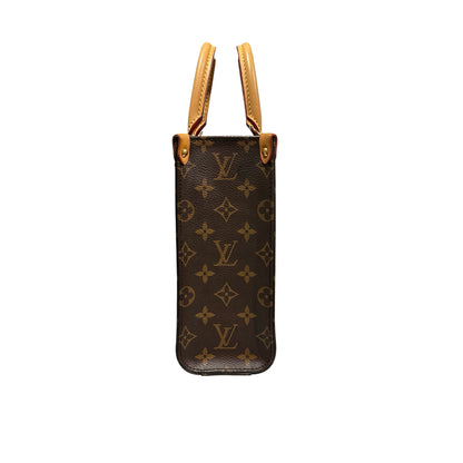 Used Louis Vuitton Monogram Coated Canvas Sac Plat BB Handbag Brown GHW