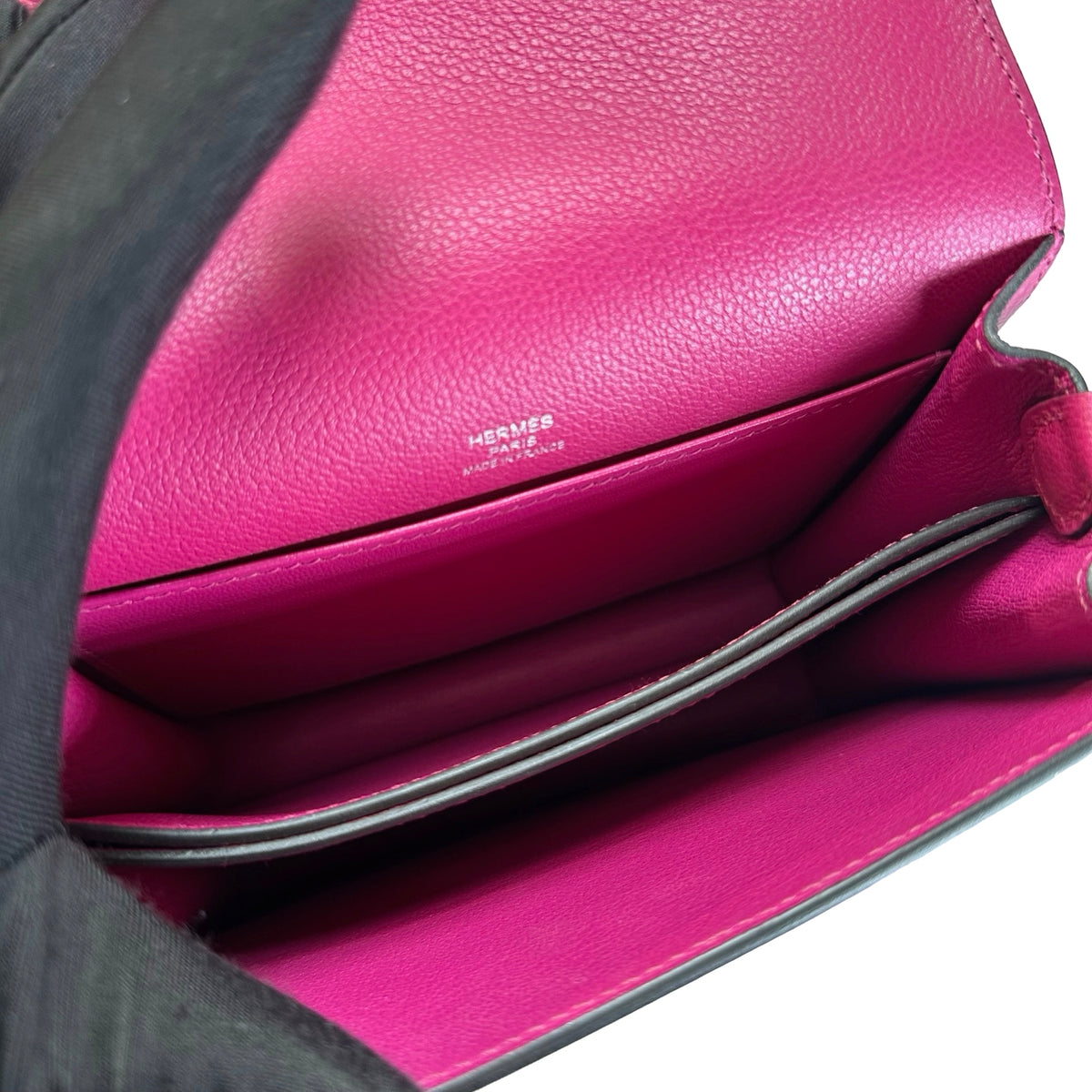 Used HERMES Leather Mini Roulis Crossbody Bag Purple PHW