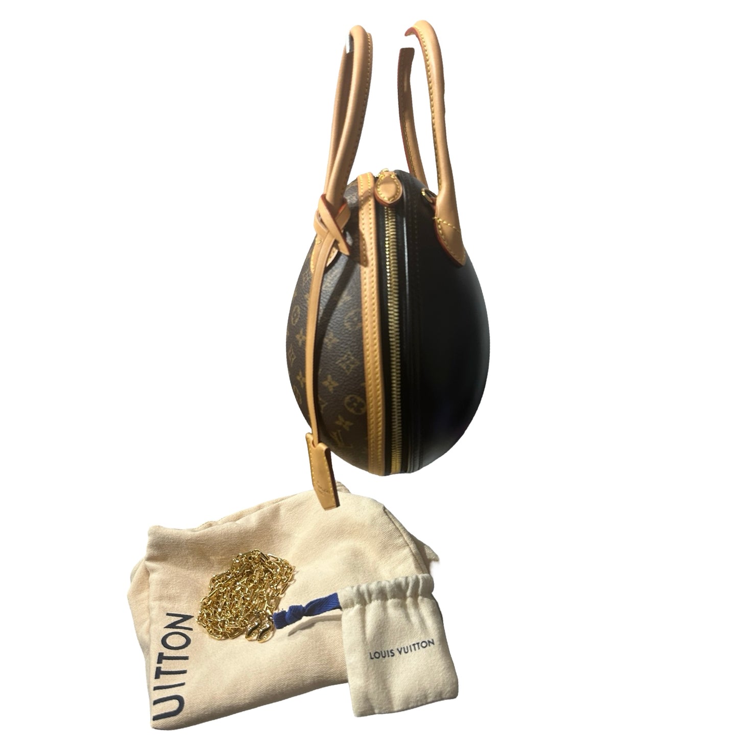 Used LOUIS VUITTON Monogram Canvas Monogram Egg Bag Clutch PHW Monogram