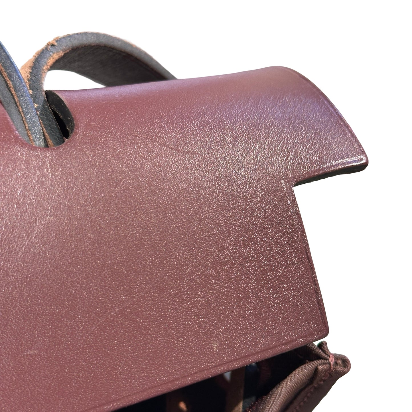 Used HERMÈS Canvas Herbag 31 Shoulder Bag Red PHW