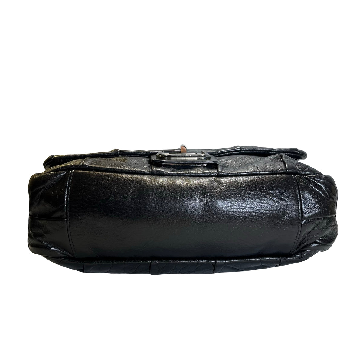 Used CHANEL Chocolate Bar Aged Calfskin 2.55 Reissue Flap Bag Chocolate Bar Chain Shoulder Bag Black，PHW