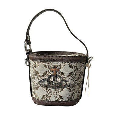 Used VIVIENNE WESTWOOD Betty Small Bucket Bucket Bag Brown PHW