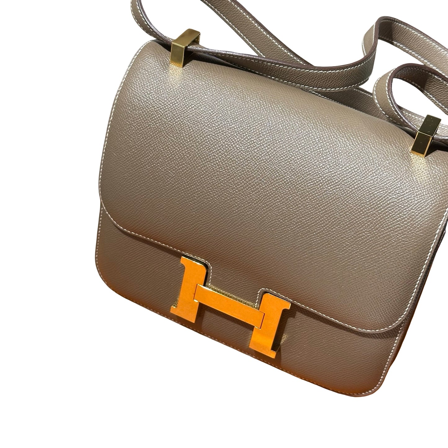 Used HERMÈS Constance 24 Shoulder Bag Etoupe (18) GHW