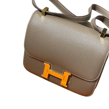 Used HERMÈS Constance 24 Shoulder Bag Etoupe (18) GHW