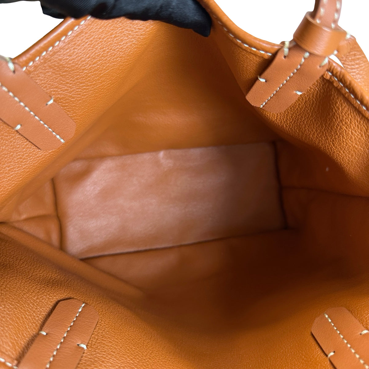 Used GOYARD Goyardine Hobo Tote Bag Black Brown