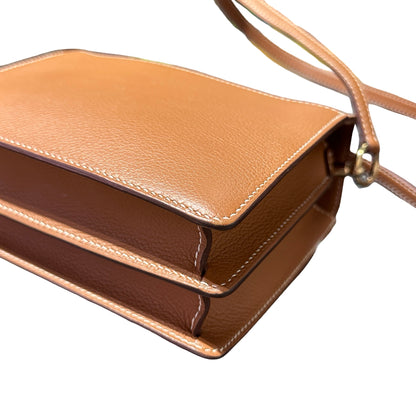 Used HERMÈS Evercolor leather MINI ROULIS Cross Body Bag GHW Gold