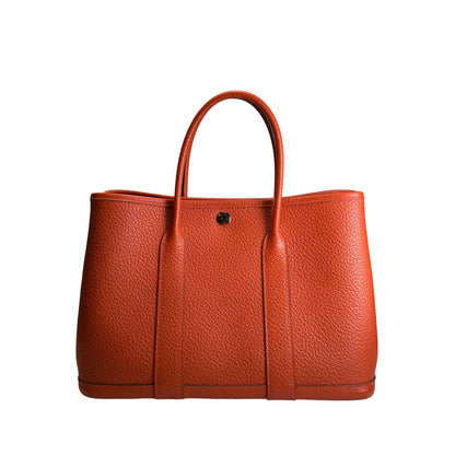 Used HERMES Negonda Garden Party Tote Bag Orange