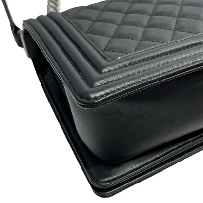 Brand New CHANEL Lambskin Boy Chain shoulder bag Black PHW