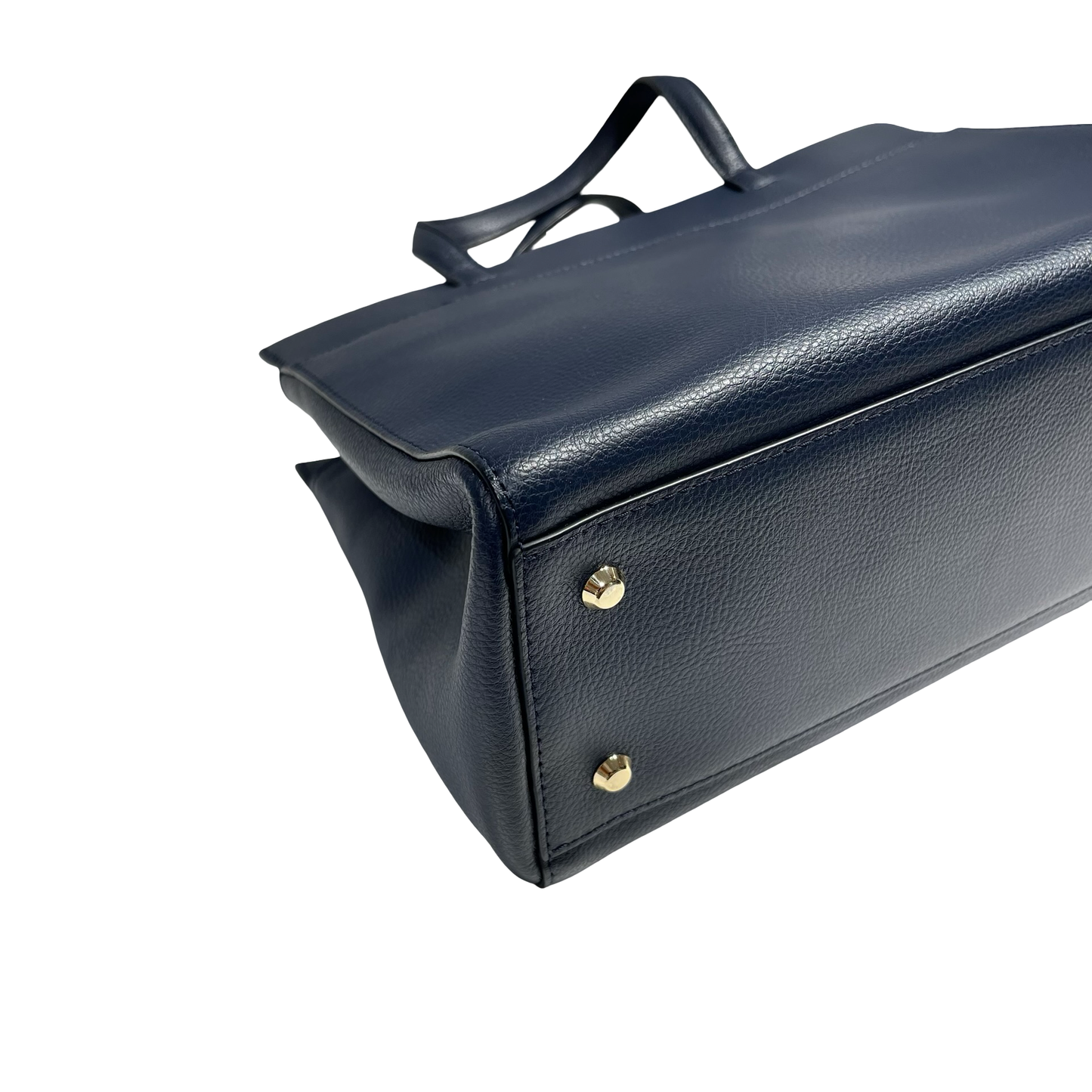 AGNES B. BLUE LEATHER HANDBAG [3000665]