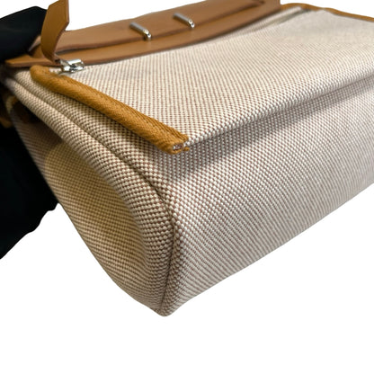 Brand New HERMES Toile Mini Herbag Cross body bag Tan Beige