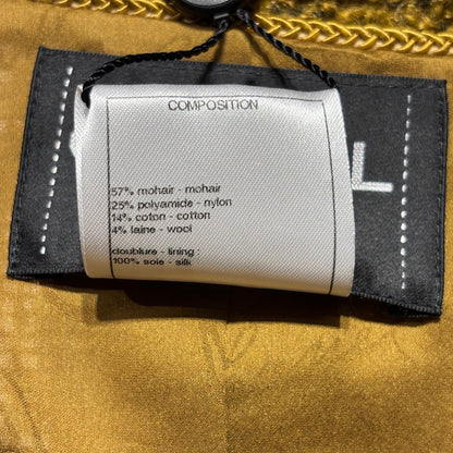 CHANEL YELLOW CROPPED TWEED JACKET [3000262]