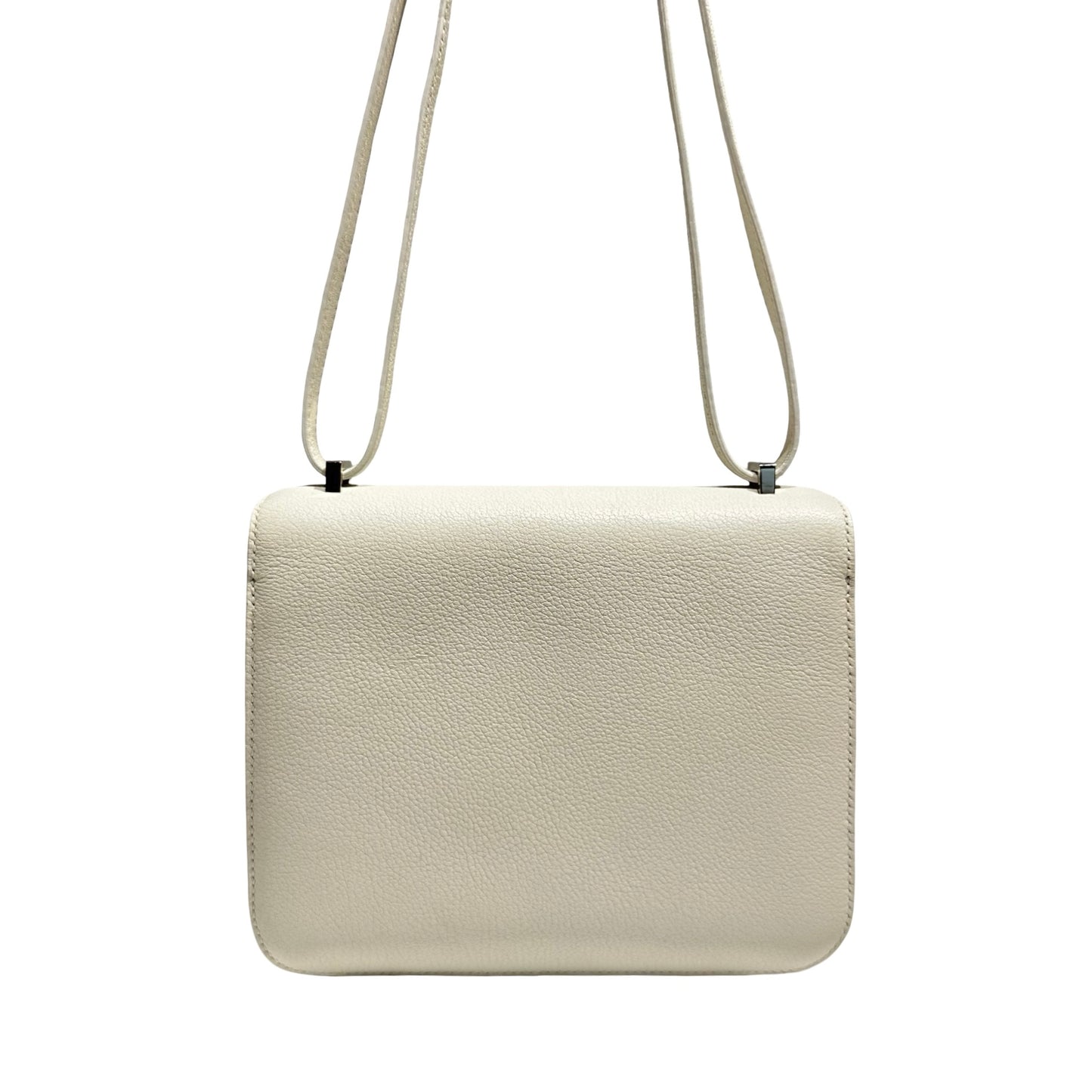 HERMES CONSTANCE MINI 19 EVERCOLOUR 01WHITE PHW ENAMEL [3000157]