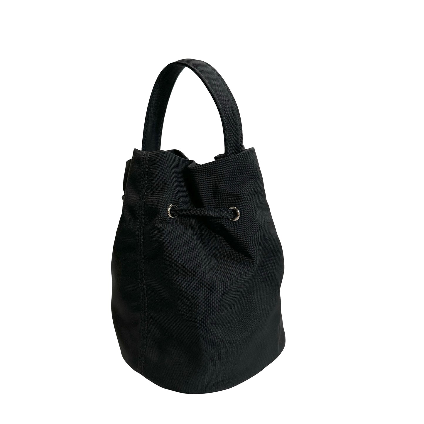 Used BALENCIAGA Logo Wheel Drawstring Bag Black Pink