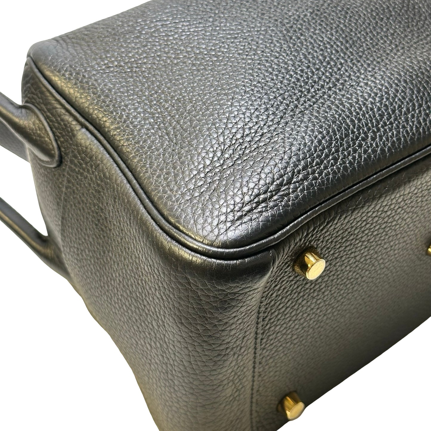 Used HERMES TC Lindy 26 Handbag Black GHW