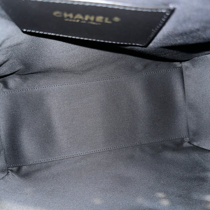 New Chanel 25 Medium Chain Shoulder Bag Black GHW