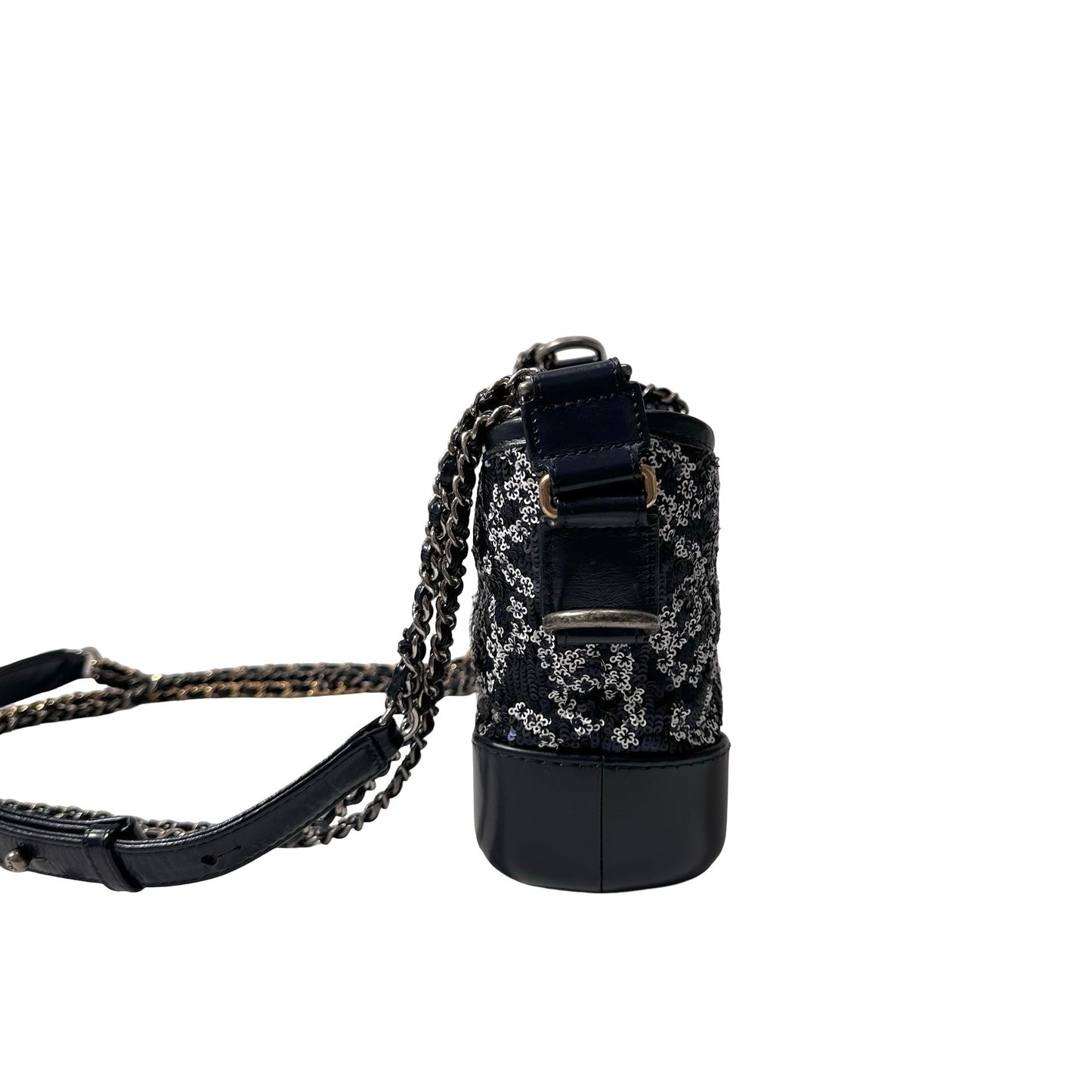 CHANEL Sequins Calfskin Leather Gabrielle small Cross Body Bag