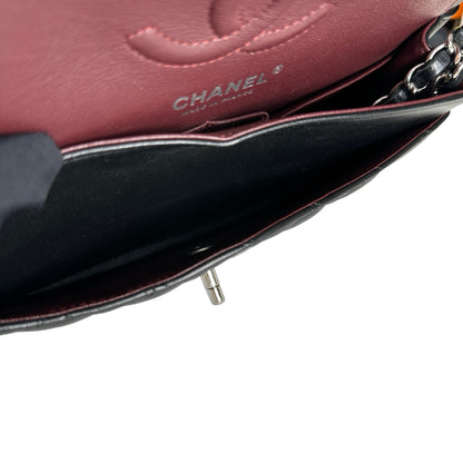 Used CHANEL Lambskin CF Crossbody Bag Black PHW