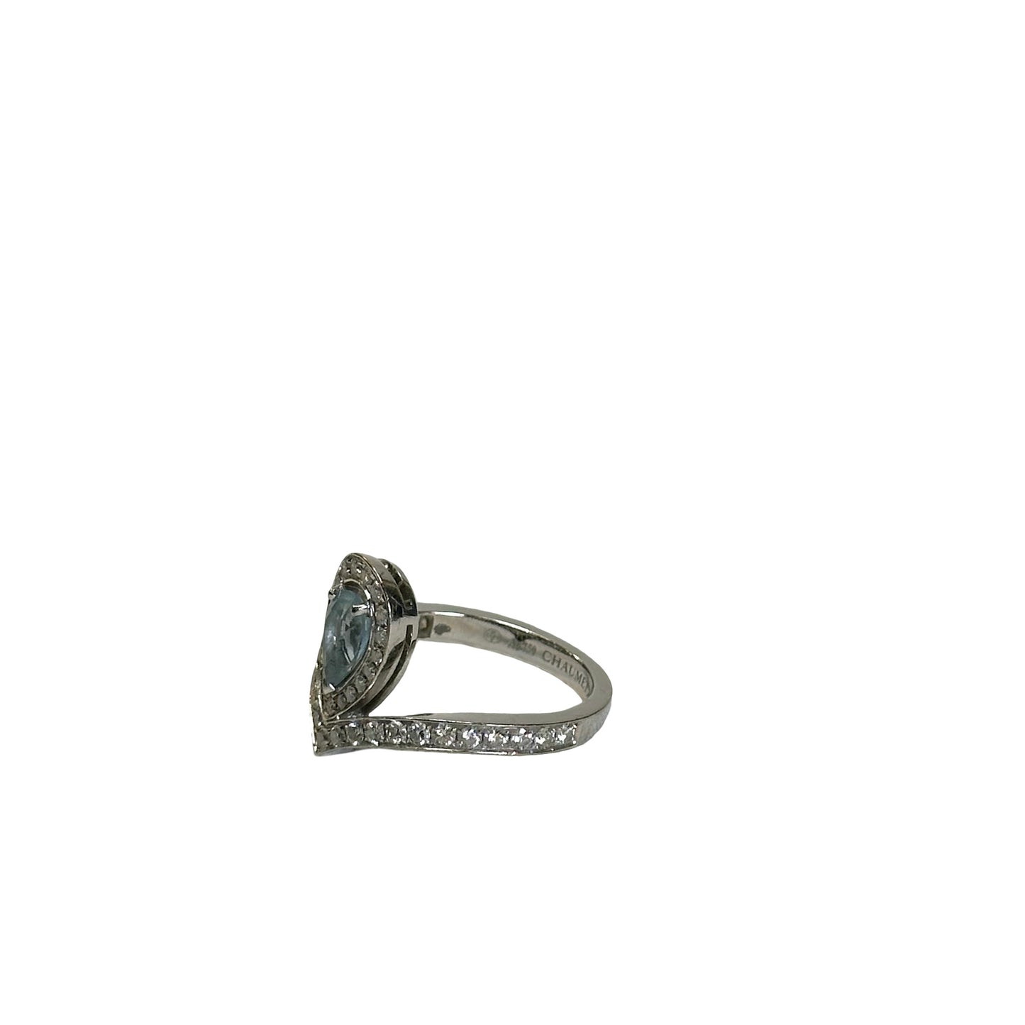 Used CHAUMET AU750 Ring Ring Silver Blue