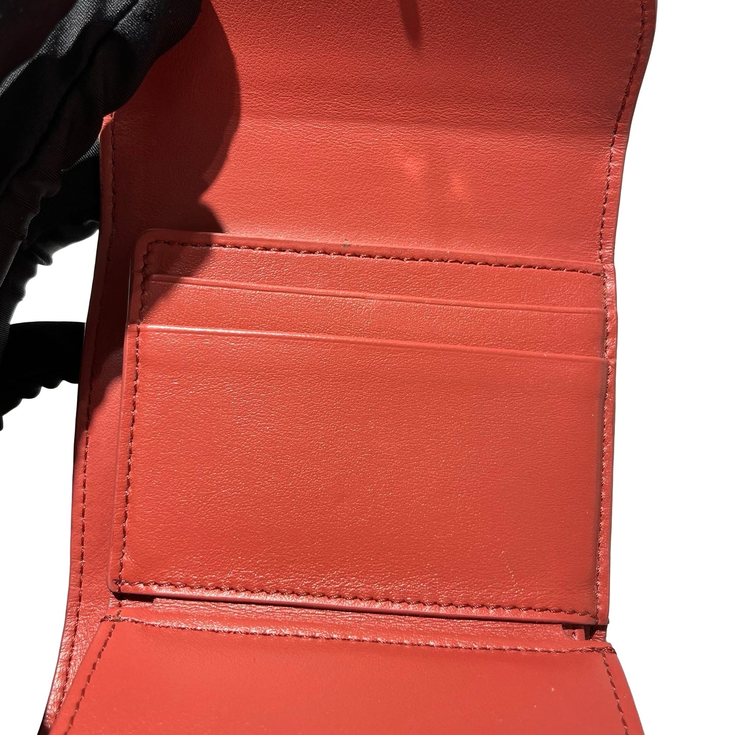 Used CÉLINE Calfskin Leather Wallet Pink GHW