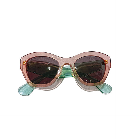 Used MIU MIU Sunglasses Pink Green