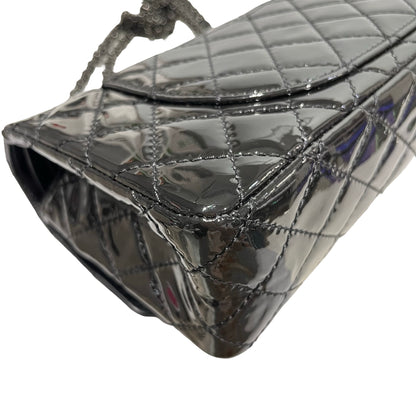 Used CHANEL Patent Leather 22A 2.55 Small 24 Shoulder Bag So black