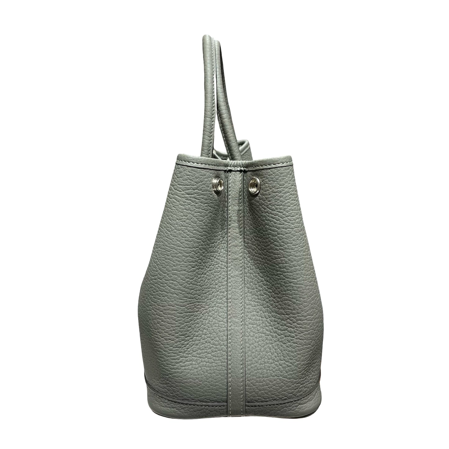 Used HERMÈS Leather GP 30 Basket Bag Grey