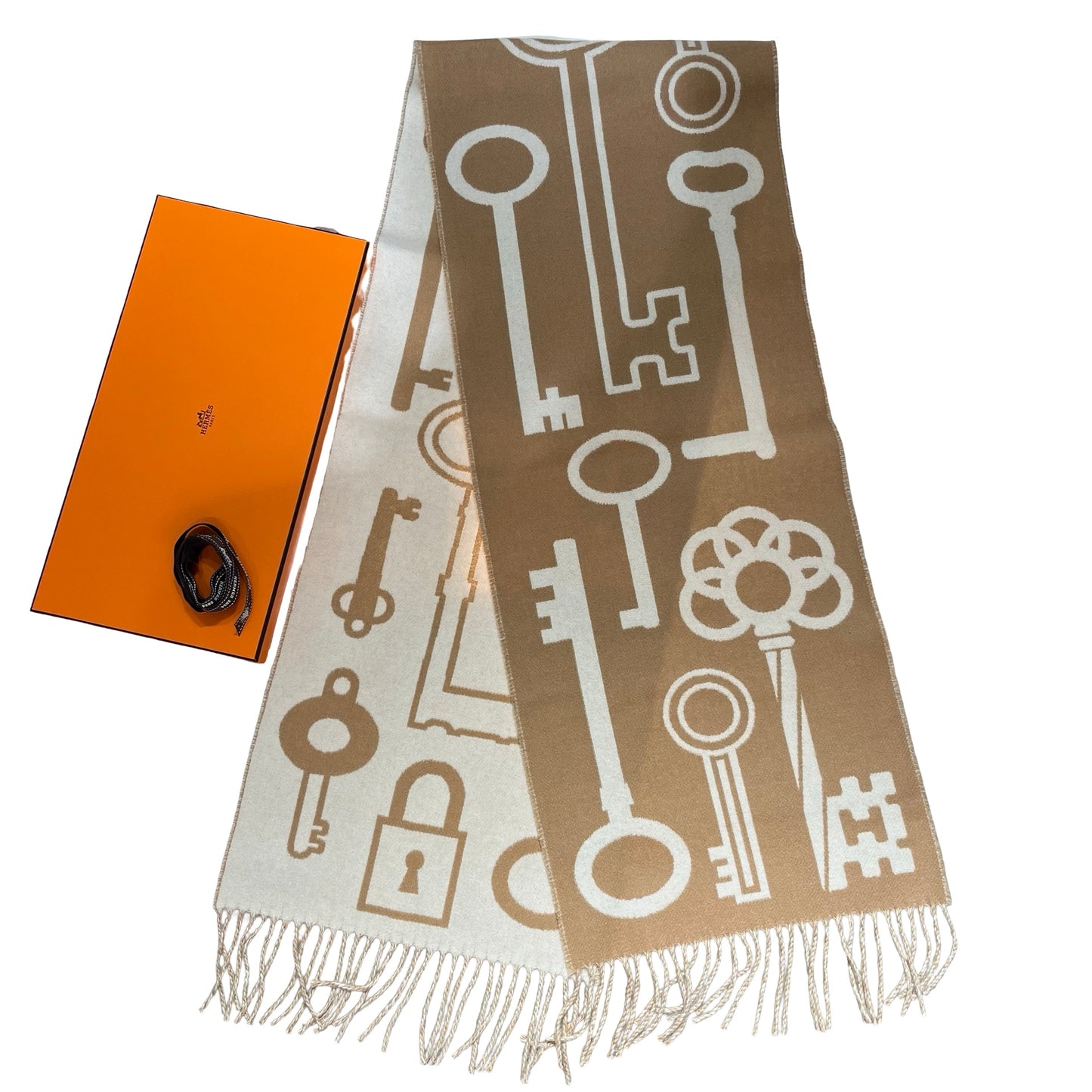 Unused Hermès Scarf Beige