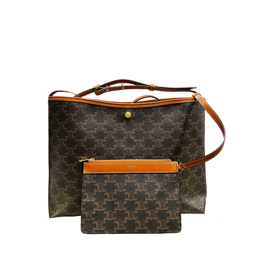 Used CÉLINE Tote Brown GHW Tote Bag Brown