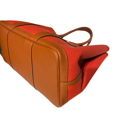 Used HERMÈS GP36 Tote Bag Red Brown PHW