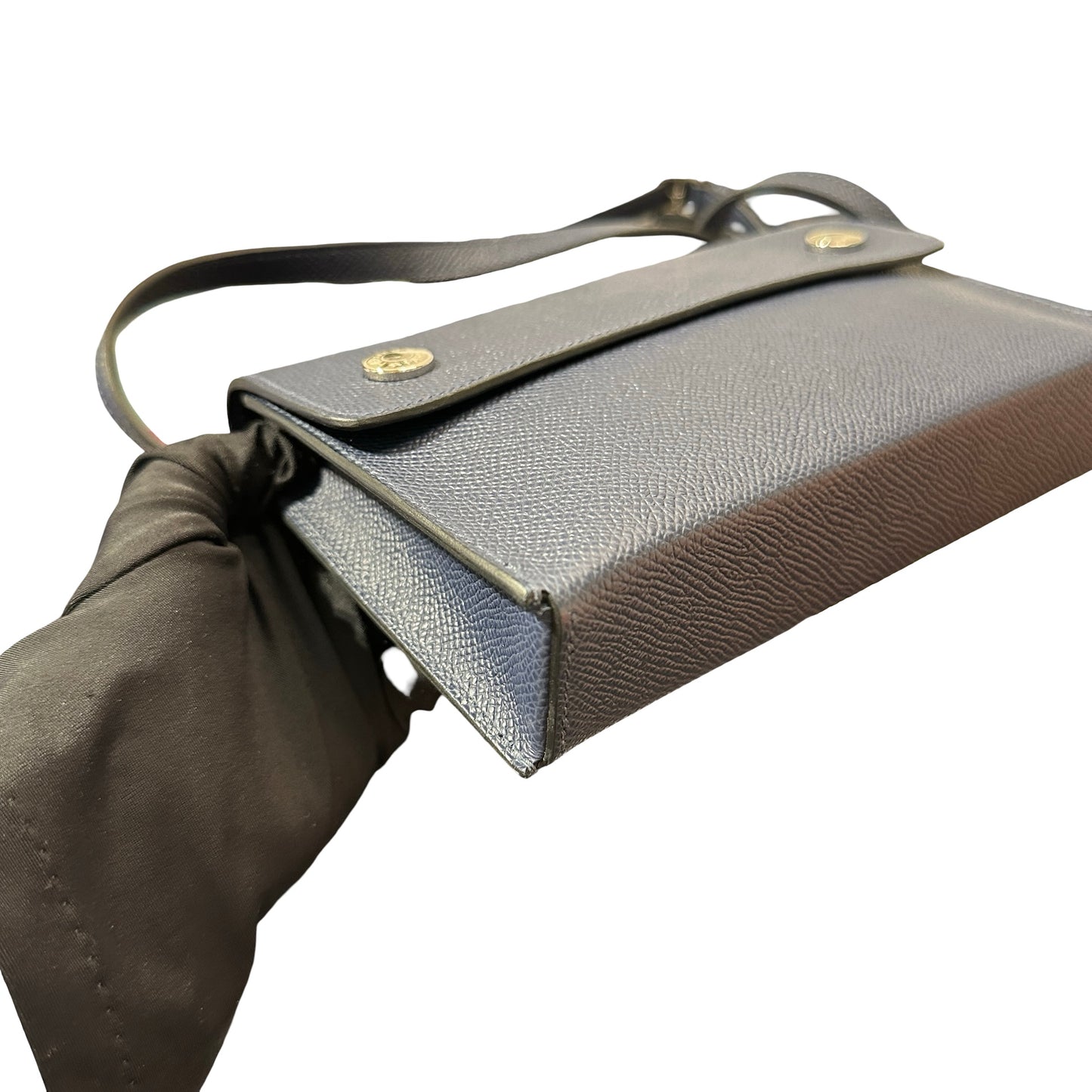 Used HERMÈS Epsom leather Snap bag Wallet Navy PHW