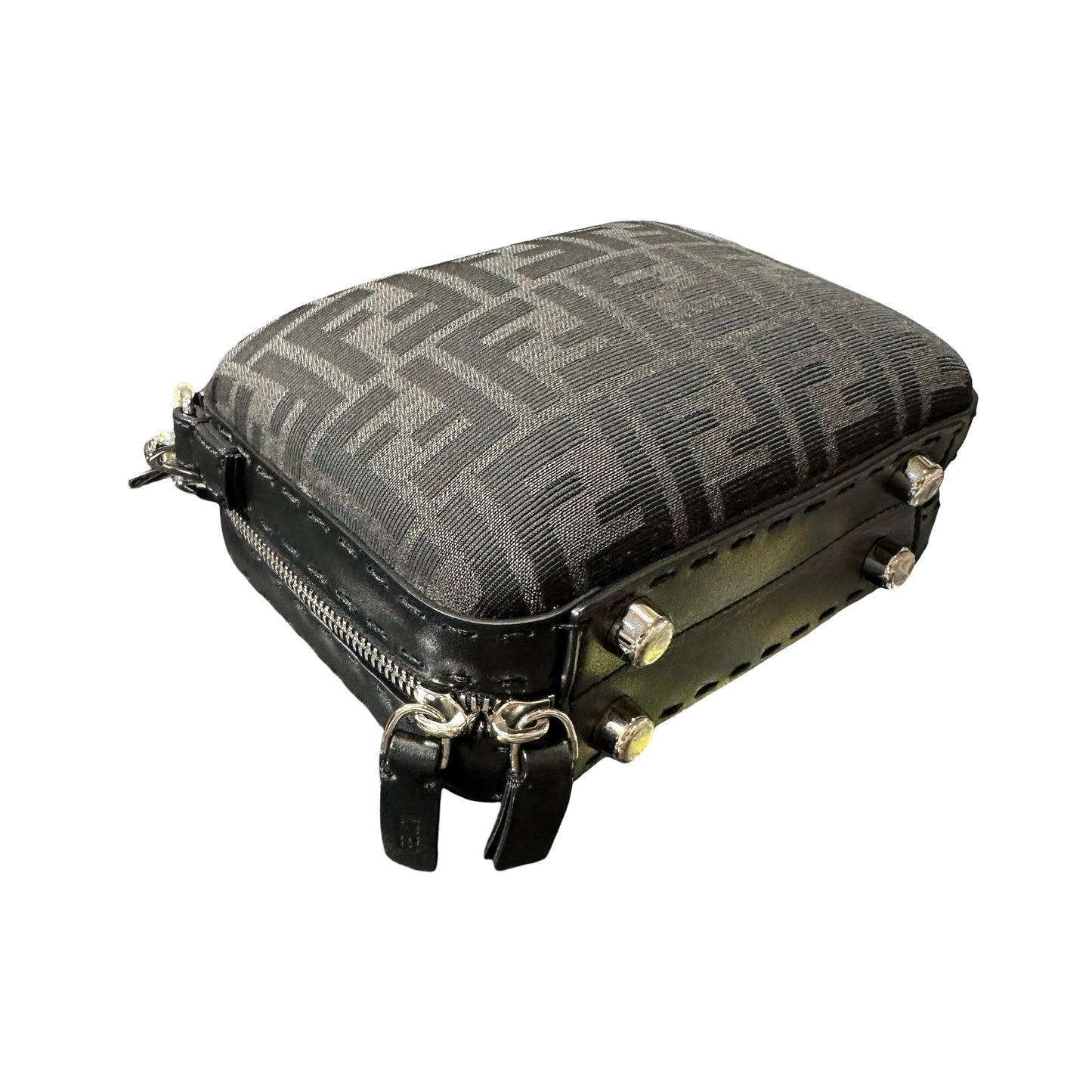Used FENDI camera chevron Camera Bag Black