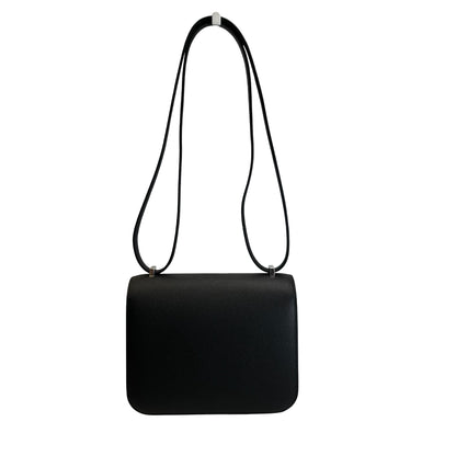 Brand New HERMES Epsom Mini Constance Shoulder Bag Black PHW