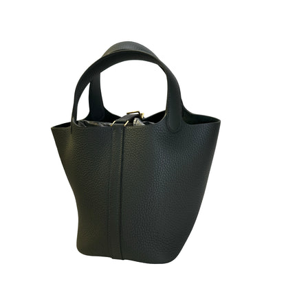 Used HERMES TC Picotin 18 Handbag Dark Green