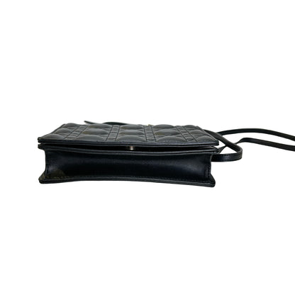 Used DIOR Cannage Lady Dior Crossbody Bag Black GHW