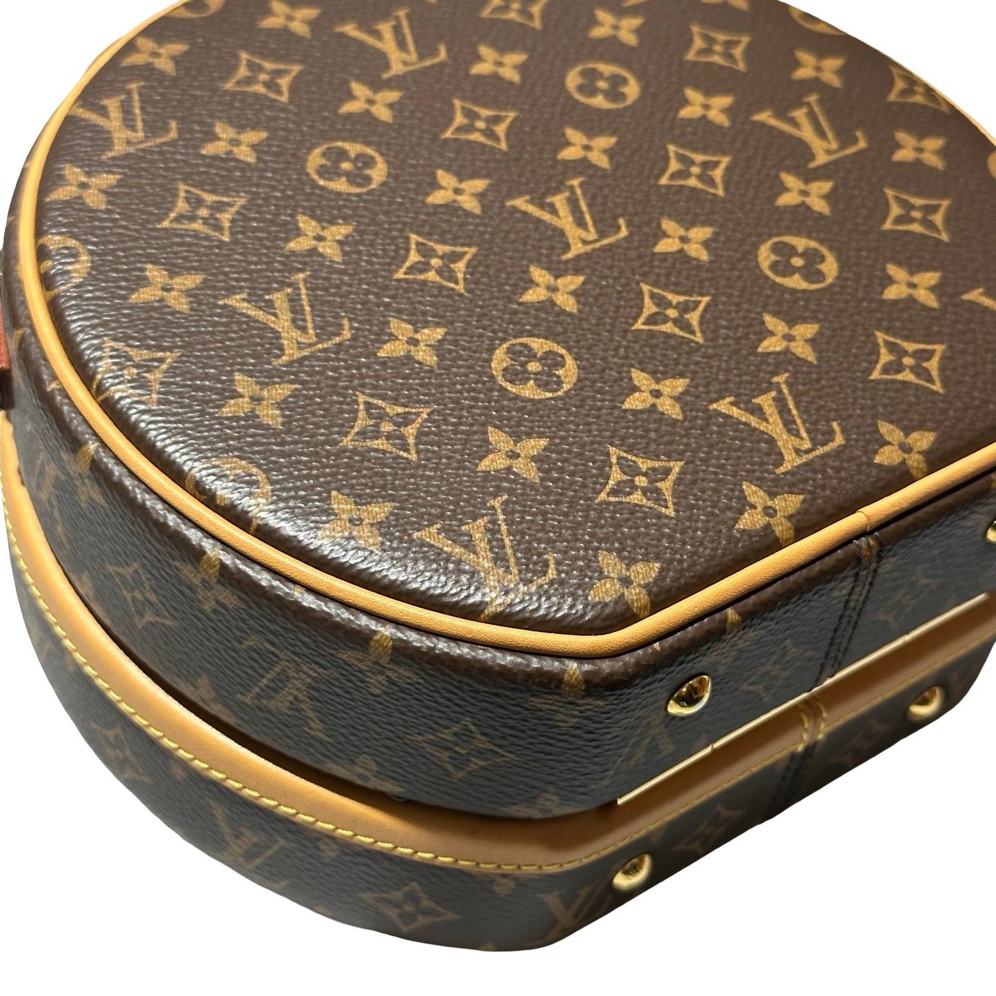 Used LOUIS VUITTON Canvas Petite Boite Handbag Brown GHW